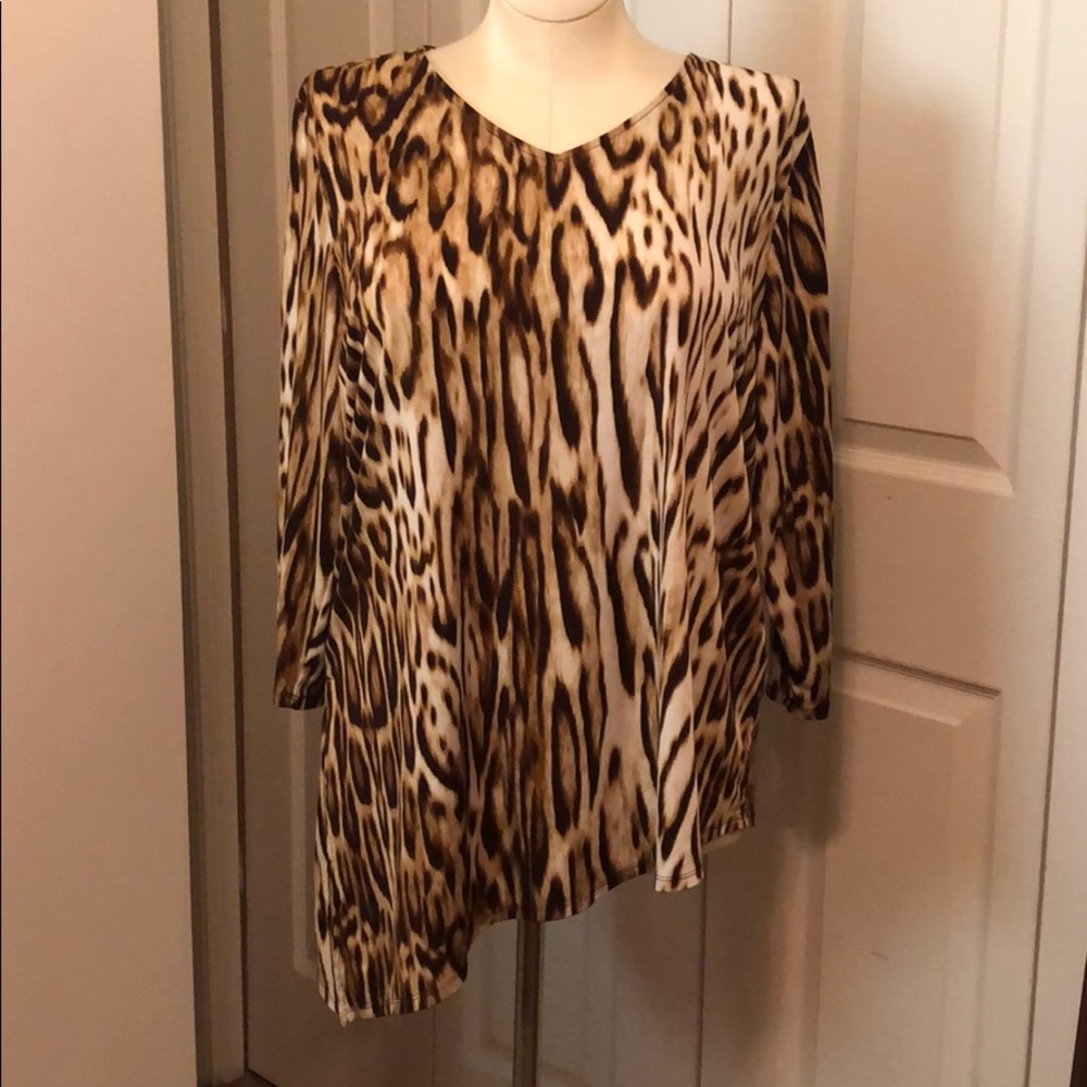 Chico’s Animal Print Asymetrical